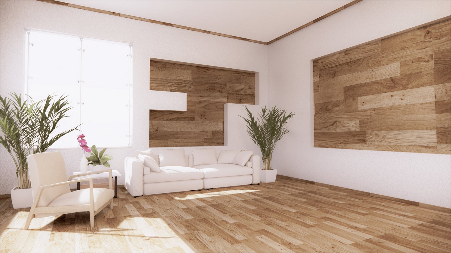 Habitación de ejemplo con pisos instalados