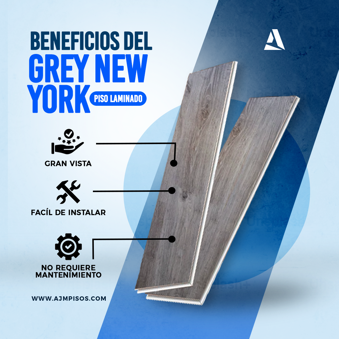 Piso Laminado Krono Swiss Grey New York - 7 mm