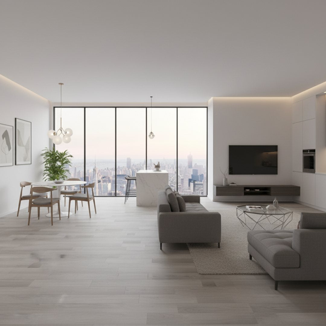 Piso laminado Krono Swiss Snow Elegance - 7 mm