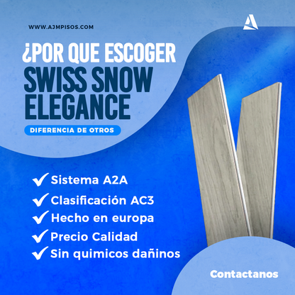 Piso Laminado Krono Swiss Snow Elegance - 7 mm