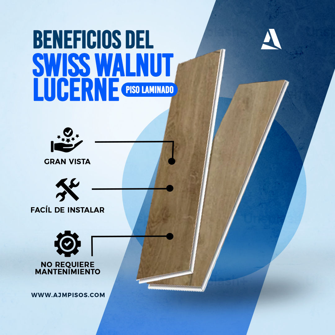 Piso Laminado Krono Swiss Walnut Lucerne - 7 mm