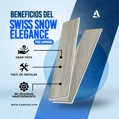 Piso Laminado Krono Swiss Snow Elegance - 7 mm