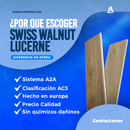 Piso Laminado Krono Swiss Walnut Lucerne - 7 mm