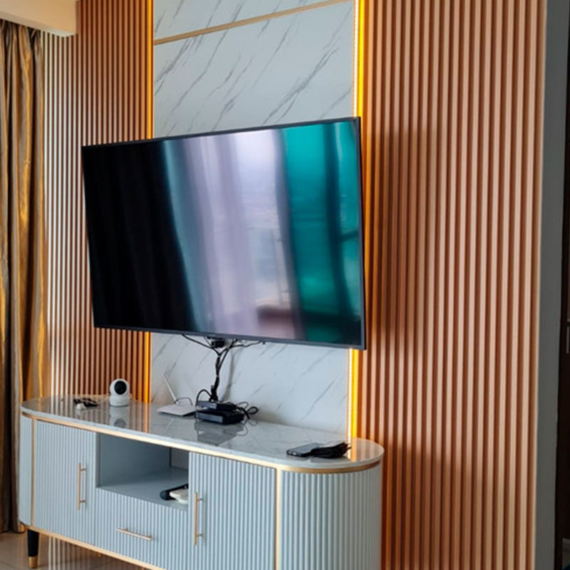 Painel de parede ondulado natural (Lambrin)