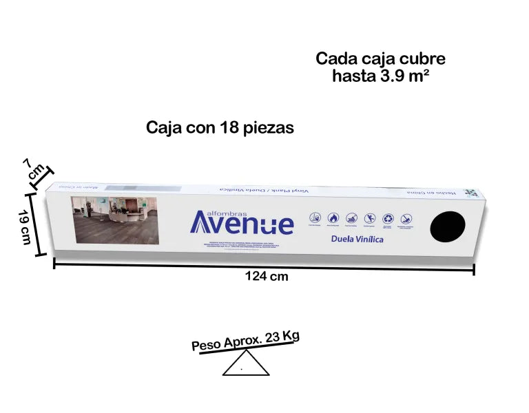 Duela Vinílica HAI 3104 (Caja de 3.9 m²).