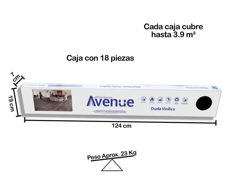 Duela Vinílica HAI 3118 (Caja de 3.9 m²).