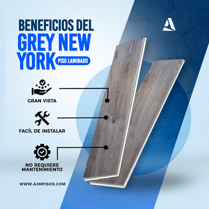 Piso Laminado Krono Swiss Grey New York - 7 mm