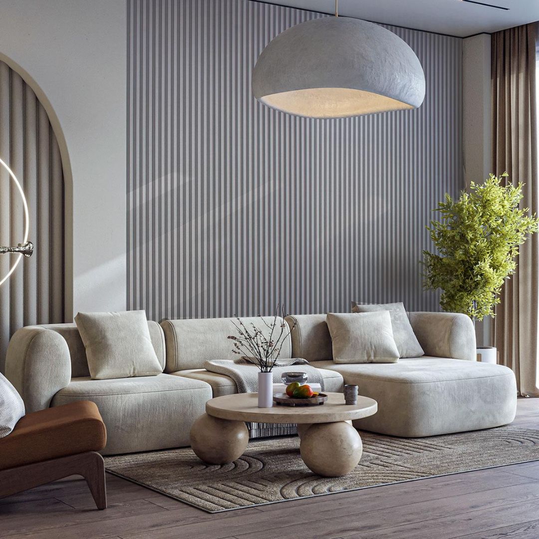 Corrugated Panel Wall Panel Light Gray (Lambrin)