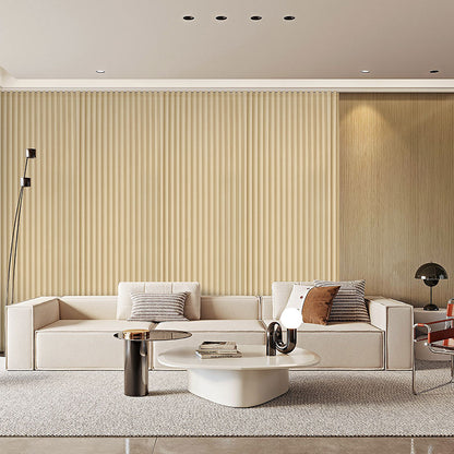 Painel de parede ondulado natural (Lambrin)